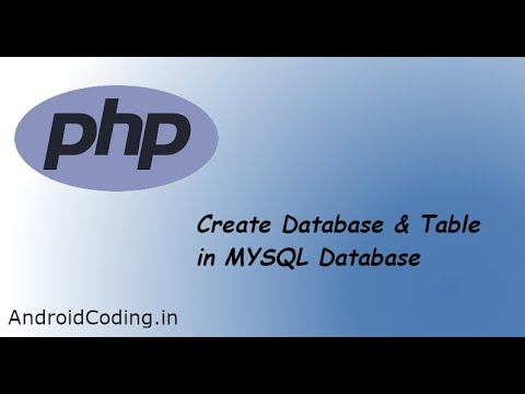 PHP Tutorial on creating a MYSQL Database and Table || MYSQL Tutorial ...