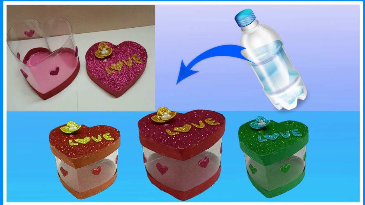 Handmade gift box/ chocolate box making at home/ Heart gift box