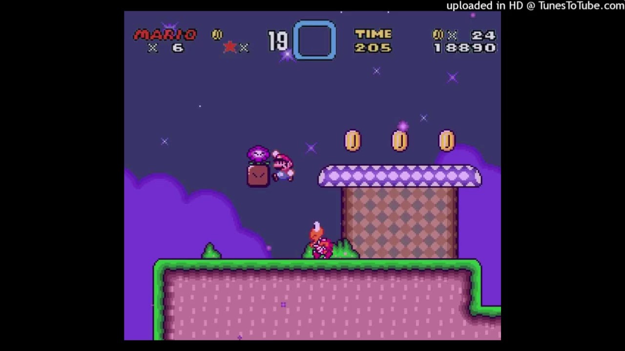 Super Mario World: Star-lit isles - Neon Partyscape - Overworld 01