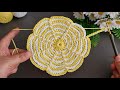 Motif, Coaster, Flower. Make and Sell. How to make a very easy fower coaster motif. Tunisian crochet