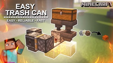 Minecraft Trash Can - Item Disposal Machine - Easy build and Reliable design - 1.18/1.17
