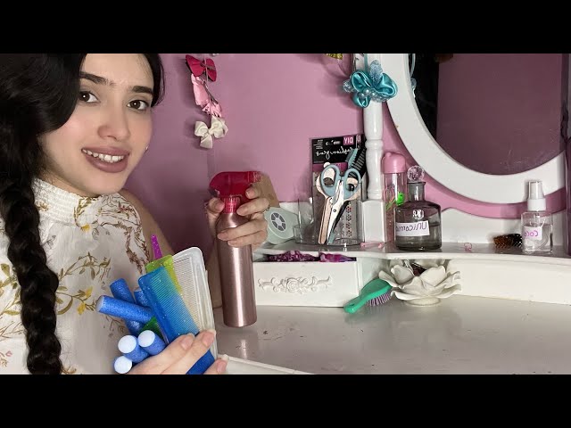 ASMR - ROLE-PLAY TE HACES RIZOS EN EL CABELLO  EN EL SALÓN DE BELLEZA 💇