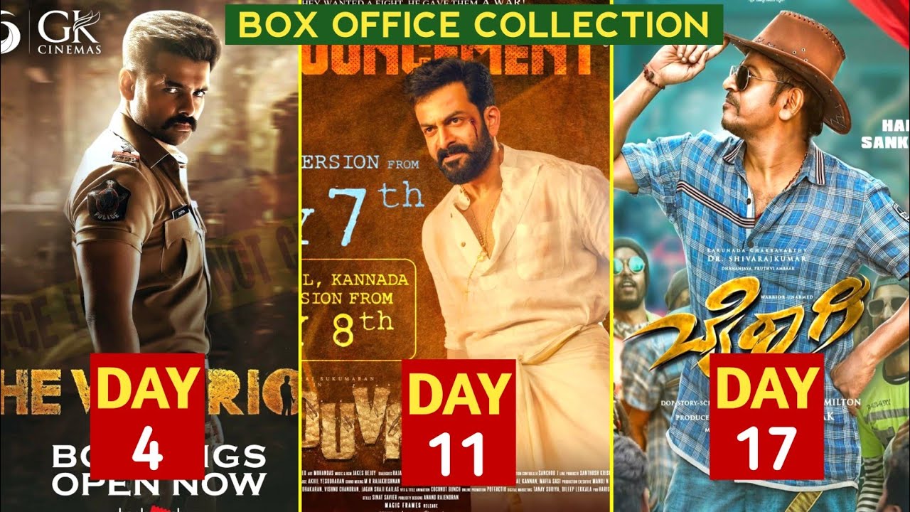 The Warrior Box Office Collection,Kaduva Box Office Collection,Bairagi Box Office Collection