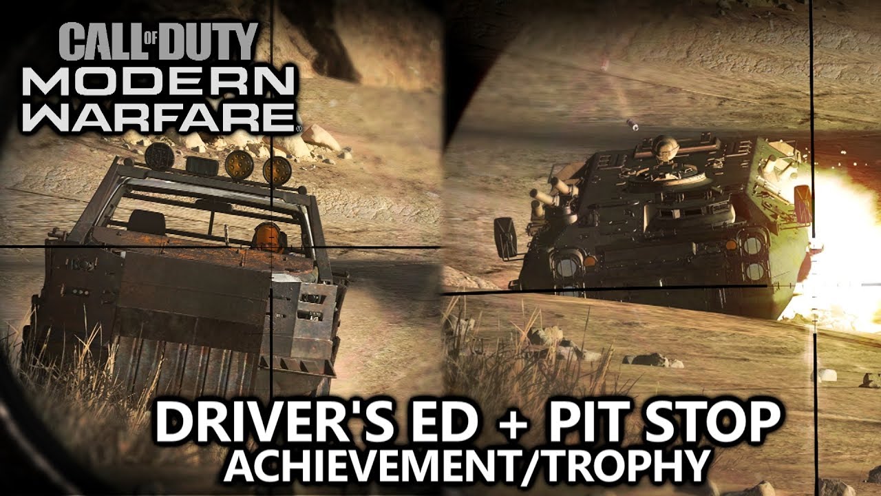 Call of Duty Modern Warfare - Driver's Ed & Pit Stop Achievement/Trophy  Guide - Shoot Driver & APCs - 