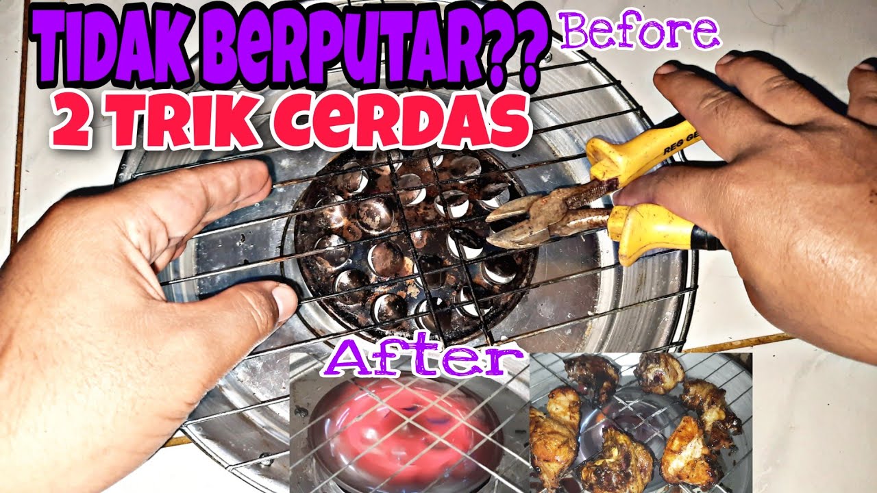 🔥Cara Memperbaiki Panggangan Ayam Sosis, Happy Grill Agar Dapat Berputar ‼️ #grillchicken #grillpan