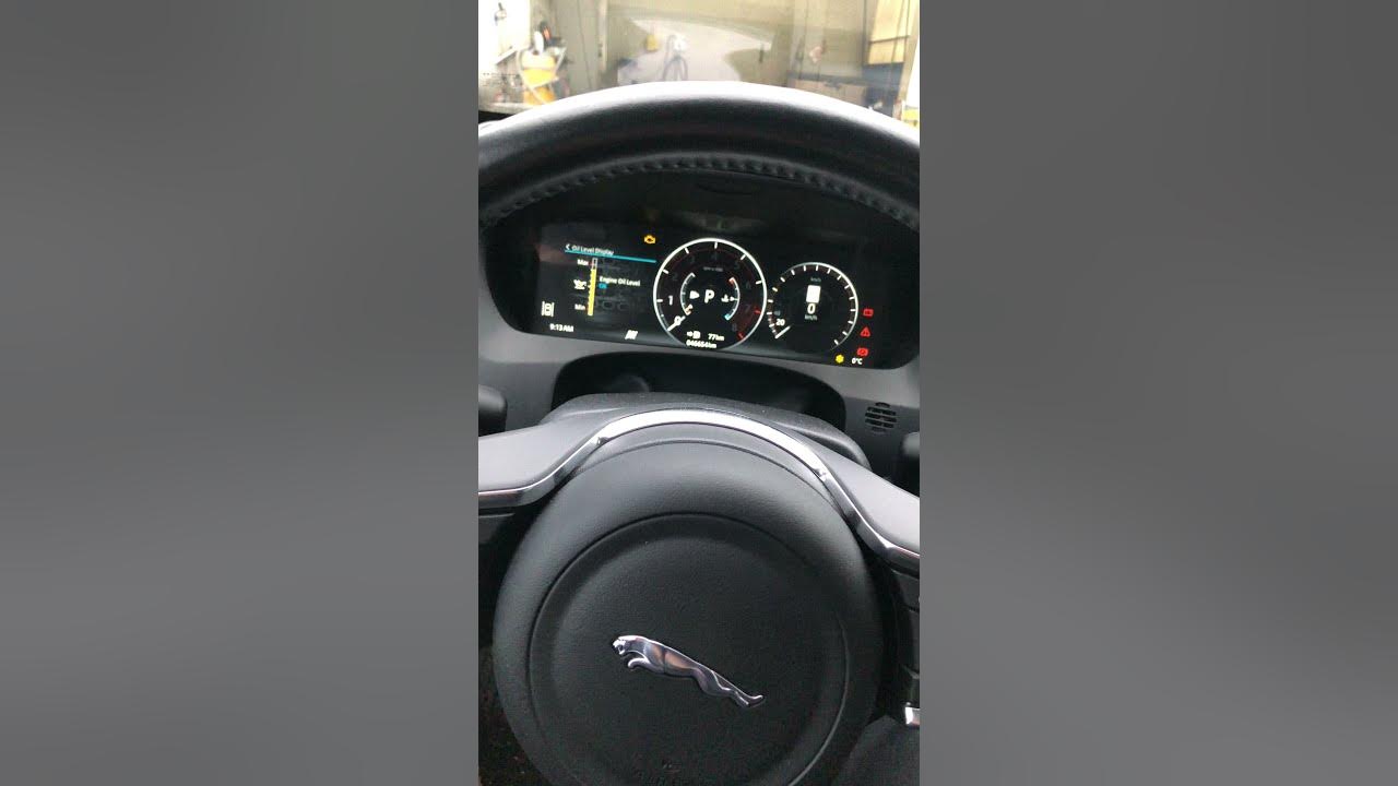 Jaguar XE how to check oil level tips YouTube