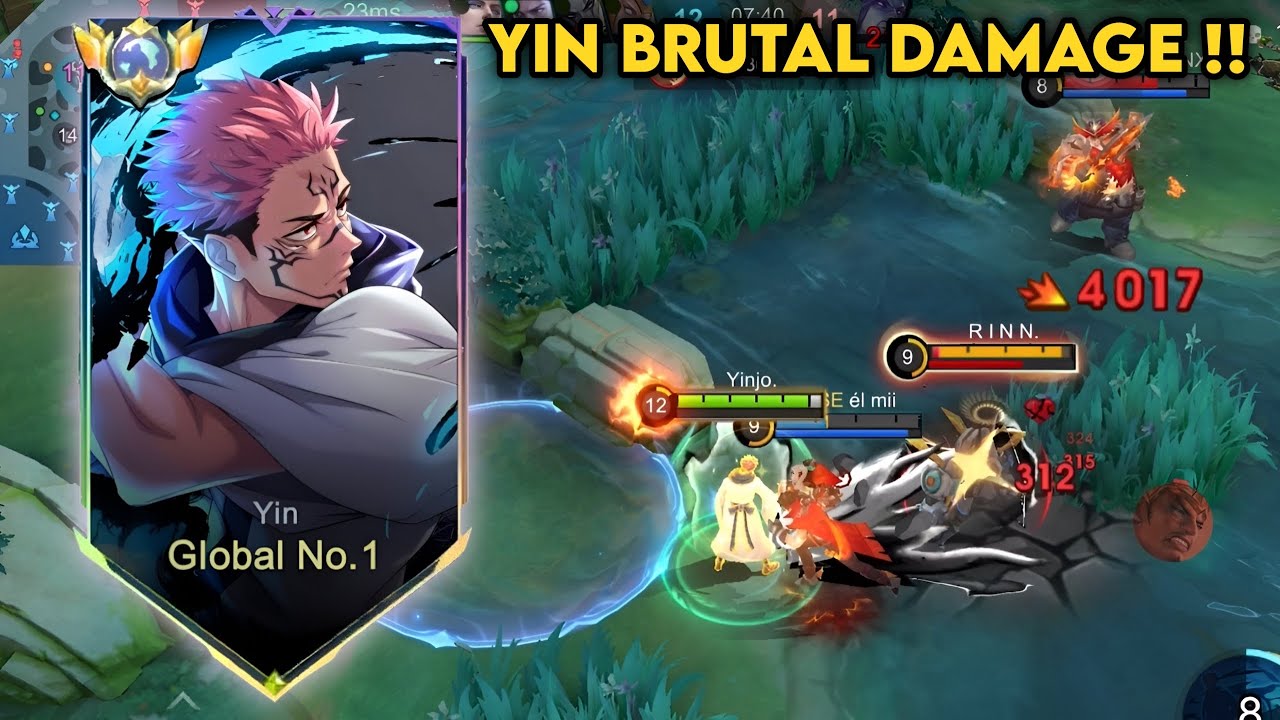 YIN 22 KILLS!! INSANE ONE SHOT DAMAGE BUILD!! BUILD TOP 1 GLOBAL YIN ...