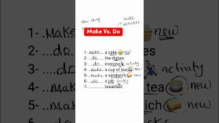 🇺🇸 Make Vs. Do 😱🔥❌ #englishforielts #english #grammar #ielts #learnenglish #quiz #toeic #toefl