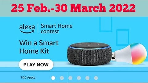 Amazon Smart Home Contest Quiz Answers Today | Amazon Quiz Answers Today | Amazon Quiz Today