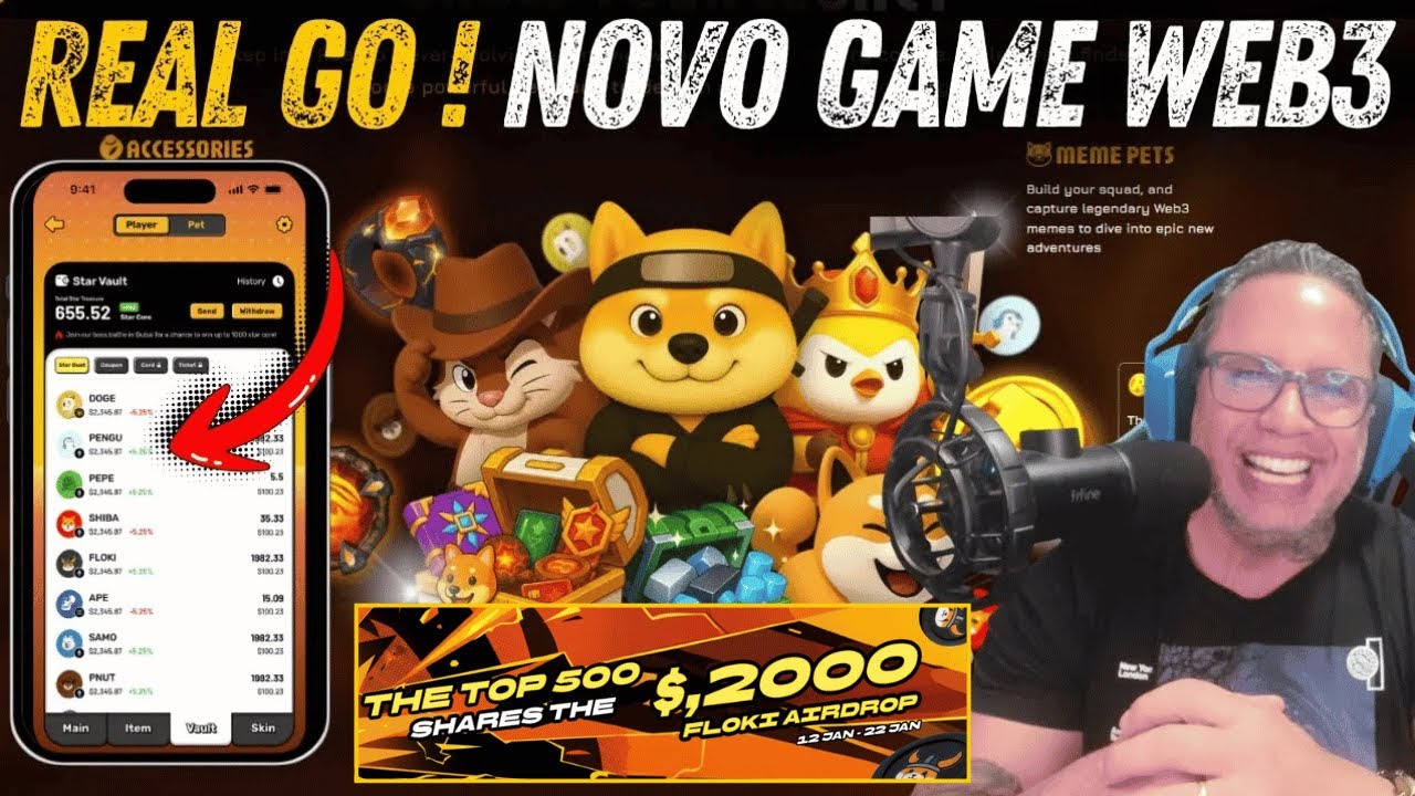 REALGO ESTA INCRIVEL! JOGO GRÁTIS PARA CAPTURAR E FARMAR  TOKENS MEMES NA WEB3 + $2000 FLOKI AIRDROP