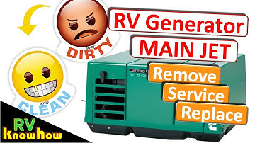 RV Generator surging issue, Carburetor MAIN JET and float bowl Remove - Clean - Replace