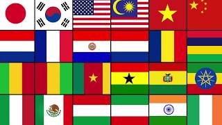 Usa Korea Japan India Italy 28 Flags Are Changed Amazingly - Clay Art Tv