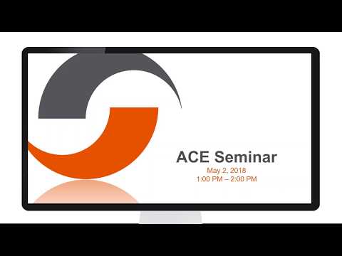 Automated Commercial Environment ACE Import Workshop