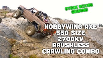 Hobbywing AXE 550 2700kv Brushless POWER and SPEED - Crawling COMBO - Axial SCX10ii