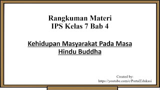 Materi IPS Kelas 7 Bab 4: Kehidupan Masyarakat Pada Masa Hindu Buddha