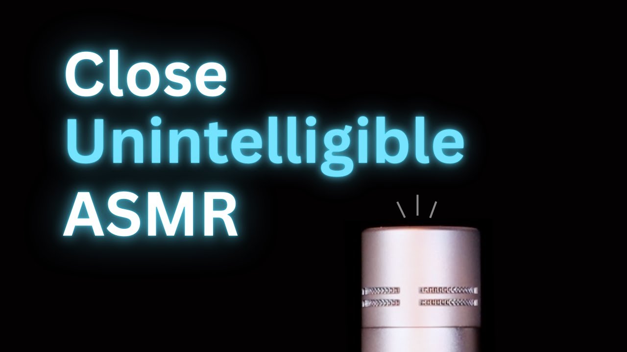 Extremely Close Unintelligible ASMR Whispering (Black Screen)