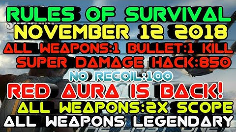 ROS/Nov 12 2018 [SUPER DAMAGE HACK:850%] (1BULLET=1KILL)Pistol=4×Scope/Shotgun=2×Scope(ALL GUNS 2×)