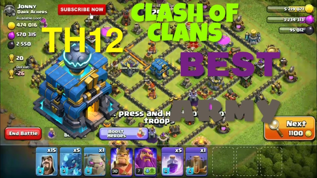COC TOWN HALL 12 BEST ARMY TO GET VICTORY... YouTube