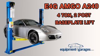 4-Ton 2-Post Base Plate Lift for Cars & Vans | @AMGOlift A240 Commercial Workshop Favor