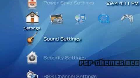 Mac OS X reflective PSP theme