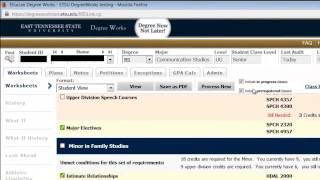 Basic Usage of Degreeworks