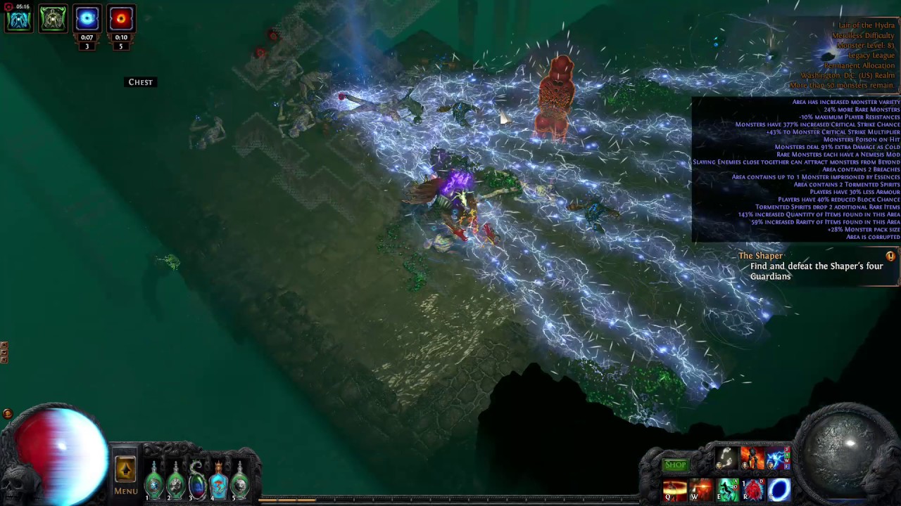 8 mod Lair of the Hydra - Lightning Strike Juggernaut - Path of Exile 2.6