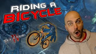 My Necromancer Riding a Bicycle in Diablo 4!?!?