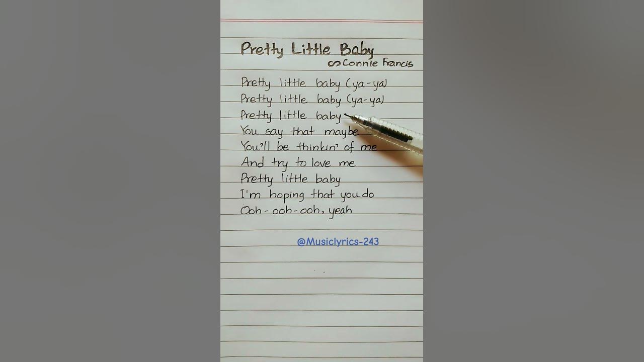 Pretty Little Baby ~ Connie Francis #lyrics #oldsong #oldisgoldsongs #music