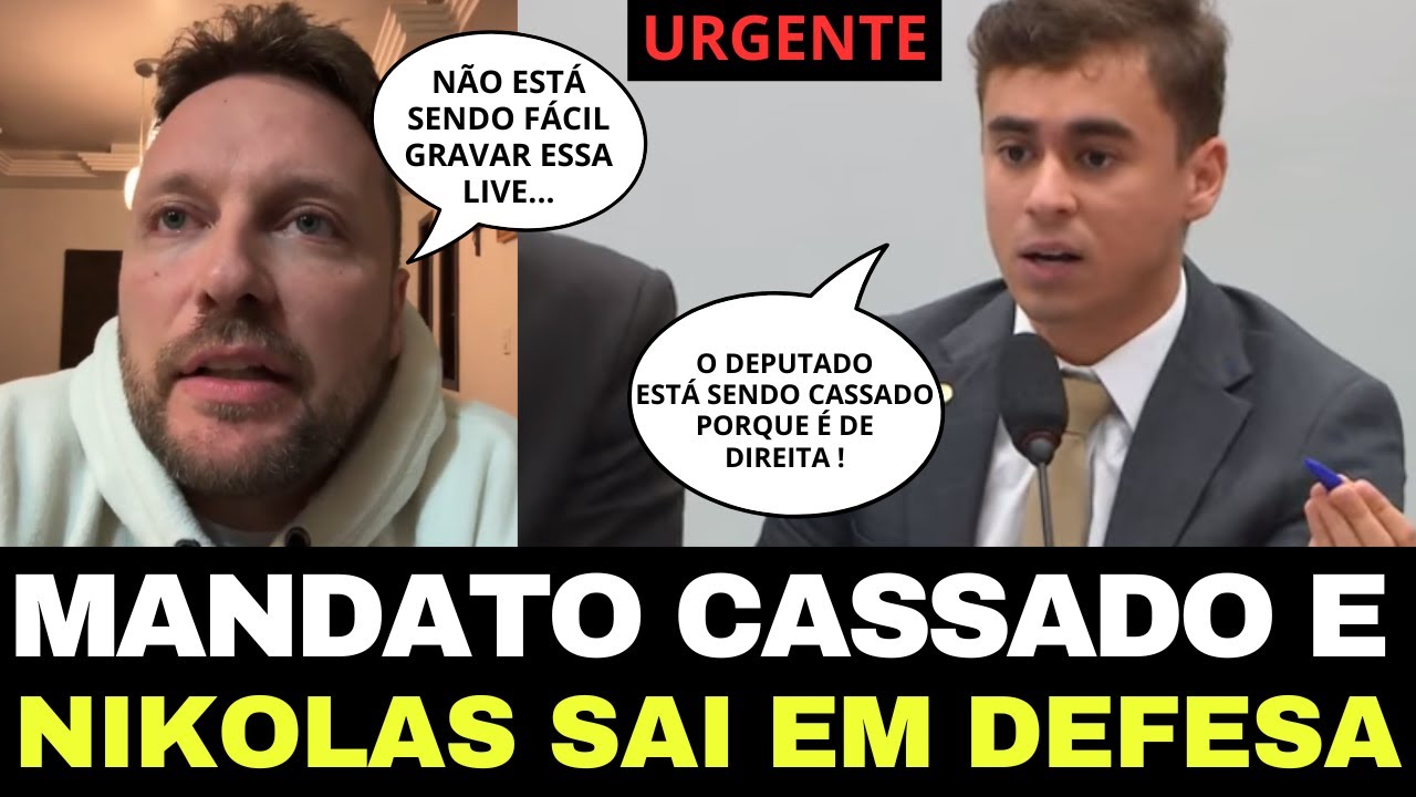 MANDATO É CASSADO E NIKOLAS ENTRA NA LIVE E SAI EM DEFESA: 