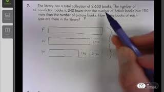 Bar Modeling - Division/Add/Subtract - 5th Grade Chapter 2 Extra Practice #7