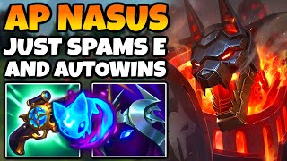 AP Nasus Mid EASILY WINS by just SPAMMING E?!