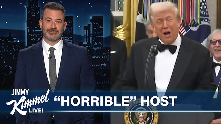 Trump Attacks "Horrible" Jimmy Kimmel, Gets Embarrassing Fake Award & Jimmy Announces Show Renewal