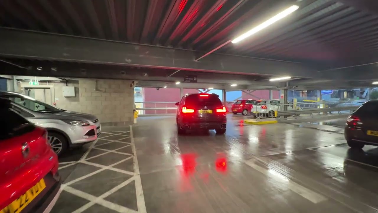 Rochdale Riverside Car Park: pedestrian view of exit route