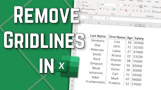 HIDE GRIDLINES in Microsoft Excel with two clicks!