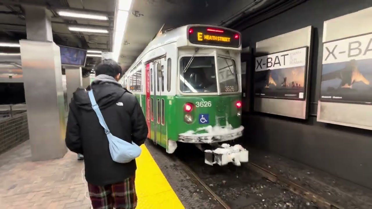 Green line trolleys in Boston