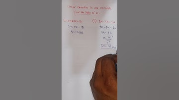 "Linear Equations in One Variable | Find the Value of X"#shortvideo #shorts #reels