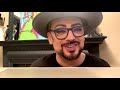 Boy George  live on Insta 10 Dec 2020