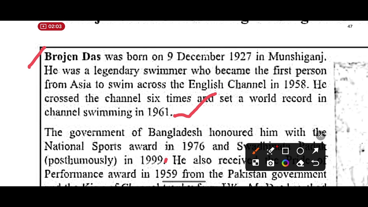 HSC || English 1 st || Unit -0_7|| Lesson -01  || Brojen Das ( 01)