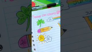 Ideas de fechas con lápices de colores  #colors #apuntesbonitos #notes