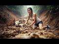 3 Days Bushcraft Overnight: Dramatic Rescue of a Goat From Deep Mud