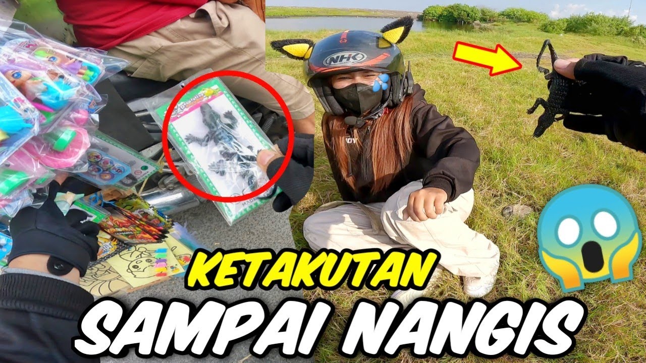 BELI BUAYA MAINAN TARUH DI KEPALA SAMPE NANGIS KETAKUTAN