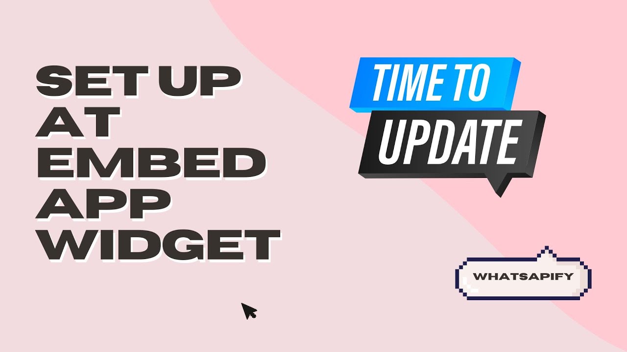 Set up at embed app widget - YouTube