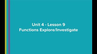 U4L9 - Functions Explore