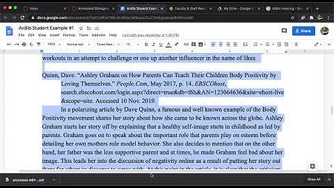 CYP ENGL 100: Student Examples