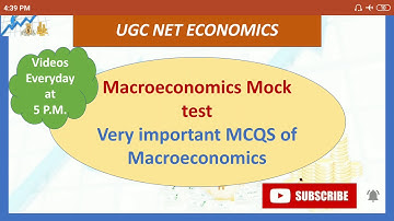 macroeconomics | Mock Test MCQS of macroeconomics | UGC net Economics | Type A Learner