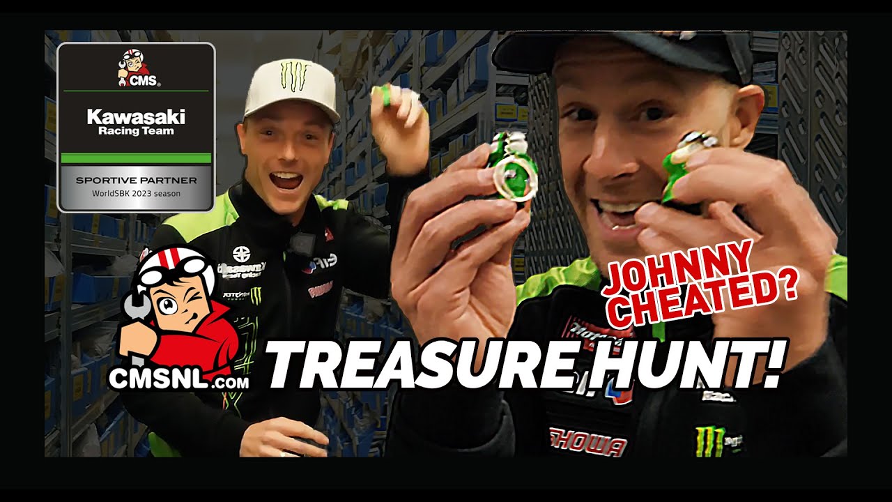 Will Jonathan Rea or Alex Lowes win?! - CMSnl Treasure hunt with Kawasaki Racing Team.