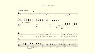 Die Lotosblume accompaniment in F Major - Robert Schumann Resimi