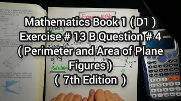 Mathematics Book 1 (D1) |  7th Edition | Exercise # 13 B | Q # 4 | Ifra Syed | in Urdu\Hindi