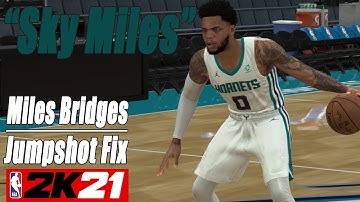 Miles Bridges Jumpshot Fix NBA2K21 with Side-by-Side Comparison