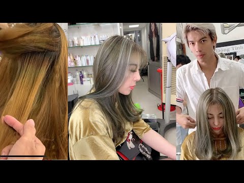 Video hướng dẫn nhuộm toc cân bằng màu rêu ánh khói nhẹ hot... - youtube